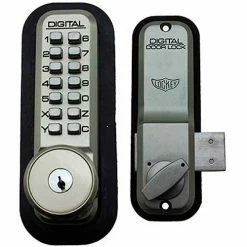 Cheapest 🔥 LockeyUSA Lockey Digital Door Lock 2200 Surface/Rim Mount with Key Override, Satin Nickel 🥰