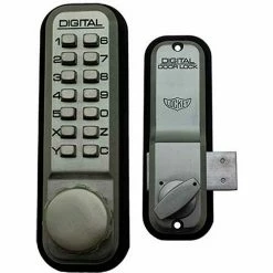 Promo 🔥 LockeyUSA Lockey Digital Door Lock 2200 Surface/Rim Mount, Satin Nickel 🎁