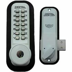 Best reviews of ⭐ LockeyUSA Lockey Digital Door Lock 2200 Surface/Rim Mount with Key Override, White 😍