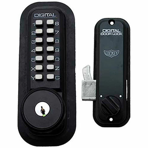 Outlet π LockeyUSA Lockey Digital Door Lock 2500 Mechanical Keyless Hook Bolt with Key Override, Jet Black β€οΈ 1 Outlet π LockeyUSA Lockey Digital Door Lock 2500 Mechanical Keyless Hook Bolt with Key Override, Jet Black β€οΈ