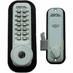 New ⭐ LockeyUSA Lockey Digital Door Lock 2500 Mechanical Keyless Hook Bolt with Key Override, White ⌛