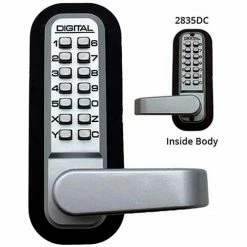Hot Sale 🛒 LockeyUSA Lockey Digital Door Lock 2835 Lever Handle with Double Combination, Satin Chrome ✨