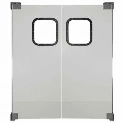Best deal 🛒 Chase Doors Light to Medium Duty Service Door Double Panel Gray 4' x 7' 4884NWD-MG 🥰