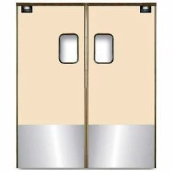 Top 10 🛒 Chase Doors Medium Duty Service Door Double Panel Beige 4' x 8' with Kickplate 4896SC ❤️