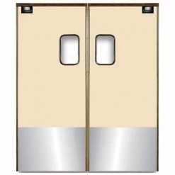 Top 10 💯 Chase Doors Medium Duty Service Door Double Panel Beige 4' x 7' with Kickplate 4884SC 🥰