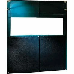 Promo 🎁 Chase Doors AirGard® 973 Flexible Black Swinging Door 8'W x 8'H with Impact Plates 🎁