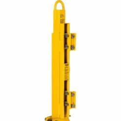 Brand new 😀 Global Industrial™ Yellow Powder 🧥 Coated Steel Ladder Safety Post 🌟 -Doors & Windows Sales 713158 09