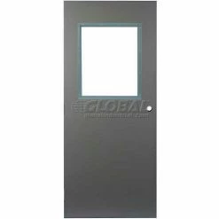 Cheap 👍 CECO Hollow Steel Security Door, Half Glass, Cylindrical Prep, Curries Hinge, 16 Ga, 48"W X 80"H 👍