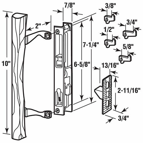 Cheap ๐ Prime-Line Products Prime-Line® Door Handle Set, Flush, w/Wood Pull and Key, Black Diecast, C 1032 ๐ 2 Cheap ๐ Prime-Line Products Prime-Line® Door Handle Set, Flush, w/Wood Pull and Key, Black Diecast, C 1032 ๐ - Image 2