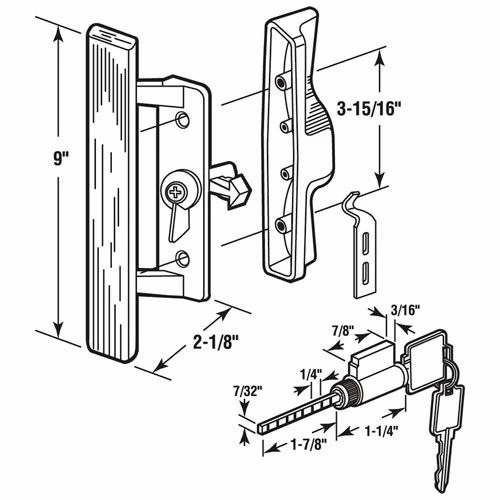 Best Sale ⭐ Prime-Line Products Prime-Line® Internal Door Handle Set, Keyed, Wood Pull, Gray, C 1064 🌟 2 Best Sale ⭐ Prime-Line Products Prime-Line® Internal Door Handle Set, Keyed, Wood Pull, Gray, C 1064 🌟 - Image 2