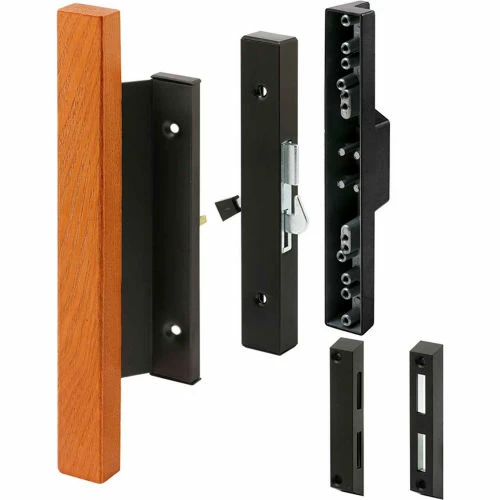 New 🔥 Prime-Line Products Prime-Line C 1105 Sliding Glass Door Handle Set With Wood Handle, Black Aluminum 🎉 1 New 🔥 Prime-Line Products Prime-Line C 1105 Sliding Glass Door Handle Set With Wood Handle, Black Aluminum 🎉