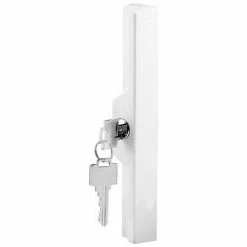 Budget 🎉 Prime-Line Products Prime-Line® Sliding Door Outside Pull, w/Key, White Diecast, C 1120 🤩
