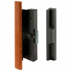 Buy 👏 Prime-Line Products Prime-Line® Sliding Door Handle Set, Wood Handle, Black Aluminum/Diecast, C 1126 😉