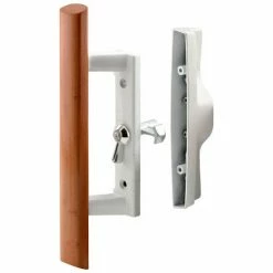 Cheapest 🥰 Prime-Line Products Prime-Line® Sliding Door Handle Set, Wood Handle, White Diecast, C 1194 ⌛