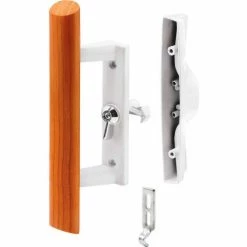 Deals ❤️ Prime-Line Products Prime-Line C 1195 Sliding Door Handle Set, Wood Pull, Aluminum Diecast, Painted White, Viking 🤩