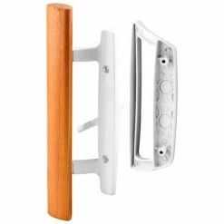Outlet 🔔 Prime-Line Products Prime-Line® Sliding Door Handle Set, Wood Handle, White Diecast, C 1204 😍