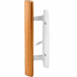 Outlet 🎉 Prime-Line Products Prime-Line C 1208 Sliding Door Handle Inside Pull, Wood Handle, White Diecast 💯
