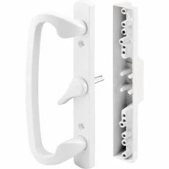 Best Sale 🌟 Prime-Line Products Prime-Line C 1270 Sliding Door Handle Set, Mortise Style, White 👍