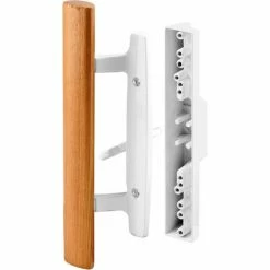 Brand new 👏 Prime-Line Products Prime-Line C 1315 Diecast Sliding Door Handle Set With Wood Handle, White 👍