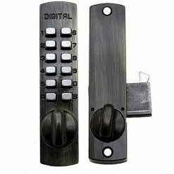 Best reviews of 🌟 LockeyUSA Lockey C150 Mechanical Keyless Surface Mount Hook Bolt Lock for Sliding Door, Antique Brass 🔔