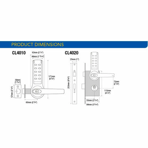 New 𧨠Codelocks Electronic Leverset, CL4210-SS, Key Override for Lighter Doors, Stainless Steel π€© 2 New 𧨠Codelocks Electronic Leverset, CL4210-SS, Key Override for Lighter Doors, Stainless Steel π€© - Image 2