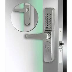 Coupon π€© Codelocks Mech Narrow Stile Latch Lockset, CL465, Key Cyl Locks, Code Free/Passage, Stainless Steel π