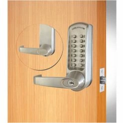 Coupon π Codelocks ANSI Grade 2 Mechanical Lockset, CL610-BS, EZ Code Change, Brushed Steel π