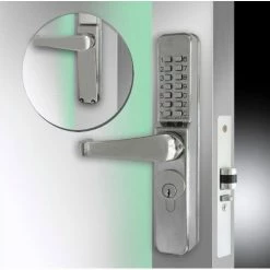 Buy 👏 Codelocks Mechanical Narrow Stile Latch Lockset, CL460, Key Cylinder Locks, Stainless Steel 🌟 -Doors & Windows Sales CNO CL460