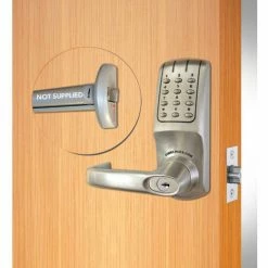 Best Sale 🌟 Codelocks ANSI Grade 2 Electronic Lockset Panic Kit, CL5000PK-BS, Brushed Steel 🧨 -Doors & Windows Sales CNO CL5000PK BS