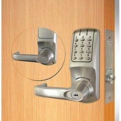 New ❤️ Codelocks Electronic Lockset, Grade 1 UL Mortise Lock Chassis, CL5250-BS, Brushed Steel 🌟 -Doors & Windows Sales CNO CL5250 BS