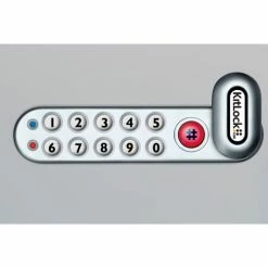 Brand new 🥰 Codelocks 4-In-1 Electronic Cam Lock, KL1006LH-SG, Up to 1" Thick Matl, LH Horz, Silver Gray 🤩 -Doors & Windows Sales CNO KL1006LH SG