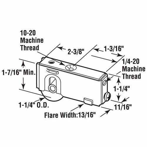 Budget ๐ Prime-Line Products Prime-Line® Sliding Door Roller Assembly, 1-1/4" Steel Ball Bearing, D 1541 ๐ 2 Budget ๐ Prime-Line Products Prime-Line® Sliding Door Roller Assembly, 1-1/4" Steel Ball Bearing, D 1541 ๐ - Image 2