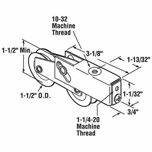 Deals โจ Prime-Line Products Prime-Line® Sliding Door Tandem Roller Assembly, 1-1/2" Steel Ball Bearing, D 1754 ๐ 2 Deals โจ Prime-Line Products Prime-Line® Sliding Door Tandem Roller Assembly, 1-1/2" Steel Ball Bearing, D 1754 ๐ - Image 2