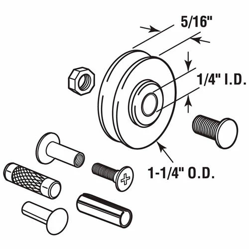 Discount โจ Prime-Line Products Prime-Line® Sliding Door Roller (2 Sets), 1-1/4" Steel Ball Bearing, D 1796 ๐ 2 Discount โจ Prime-Line Products Prime-Line® Sliding Door Roller (2 Sets), 1-1/4" Steel Ball Bearing, D 1796 ๐ - Image 2