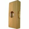 Best Sale 👍 Don-Jo Don Jo 1-CW-PB Wrap Around For Cylinder Door Locks 2-1/8"Hole, 4"x9", Polish Brass - Pkg Qty 10 ⭐