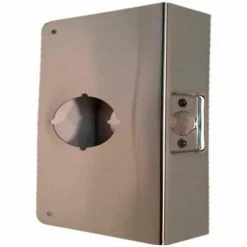 Outlet ⭐ Don-Jo Don Jo 51-CW-S Wrap Around For Cylindrical Door Locks W/ 2-1/8"Hole, 5-1/4"x6-1/2", Stainless Steel - Pkg Qty 10 🔔