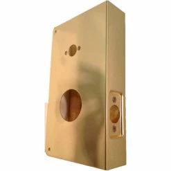 Outlet 🧨 Don-Jo Don Jo 7100-PB-RH-CW Wrap Around Right Hand Plate, Polish Brass ✨