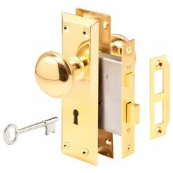 Wholesale π Prime-Line Products Prime-Line® Brass-Plated Victorian Style Keyed Mortise Entry Lock Set, E 2293 π₯