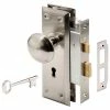Promo ✨ Prime-Line Products Prime-Line® Satin Nickel Victorian Style Keyed Mortise Entry Lock Set, E 2330 😀