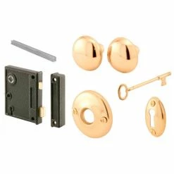 Wholesale ⌛ Prime-Line Products Prime-Line® Polished Brass Vertical Mounted Door Lock Set, E 2437 ⌛