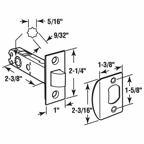 Discount 🧨 Prime-Line Products Prime-Line® Chrome Plated Mortise Latch Bolt With Square Drive, E 2440 🎉 2 Discount 🧨 Prime-Line Products Prime-Line® Chrome Plated Mortise Latch Bolt With Square Drive, E 2440 🎉 - Image 2