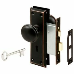 Hot Sale 🌟 Prime-Line Products Prime-Line® Classic Bronze Victorian Style Keyed Mortise Entry Lock Set, E 2495 ⌛