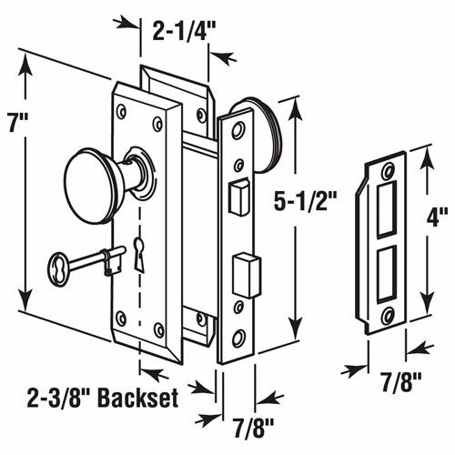 Hot Sale 🌟 Prime-Line Products Prime-Line® Classic Bronze Victorian Style Keyed Mortise Entry Lock Set, E 2495 ⌛ 2 Hot Sale 🌟 Prime-Line Products Prime-Line® Classic Bronze Victorian Style Keyed Mortise Entry Lock Set, E 2495 ⌛ - Image 2