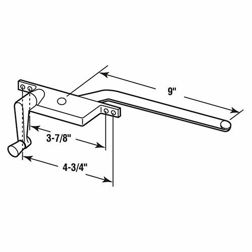 Brand new π Prime-Line Products Prime-Line H 3514 9" Square Type Left Hand Casement Operator, Aluminum π 2 Brand new π Prime-Line Products Prime-Line H 3514 9" Square Type Left Hand Casement Operator, Aluminum π - Image 2