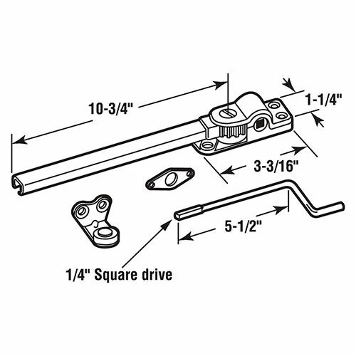 Cheapest β¨ Prime-Line Products Prime-Line H 3528 Casement Window Operator, 10-3/4" REVERSIBLE, CHROME Operator, BRASS HANDLE π 2 Cheapest β¨ Prime-Line Products Prime-Line H 3528 Casement Window Operator, 10-3/4" REVERSIBLE, CHROME Operator, BRASS HANDLE π - Image 2