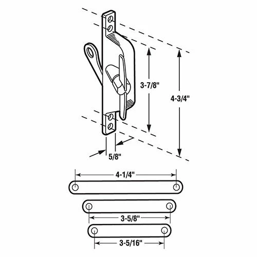 Wholesale π Prime-Line Products Prime-Line H 3557 Reversible Jalousie Operator w/Links, Aluminum π 2 Wholesale π Prime-Line Products Prime-Line H 3557 Reversible Jalousie Operator w/Links, Aluminum π - Image 2