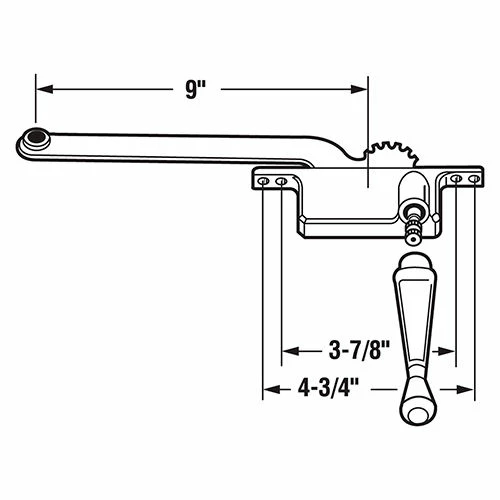Budget π Prime-Line Products Prime-Line H 3711 Casement Operator, 9" Square Type, Right Hand, White π 2 Budget π Prime-Line Products Prime-Line H 3711 Casement Operator, 9" Square Type, Right Hand, White π - Image 2