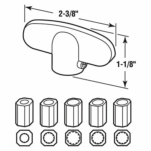 Flash Sale βοΈ Prime-Line Products Prime Line H 3885 Tee Crank Handle, Universal, W/Plastic Adapters, Aluminum π 2 Flash Sale βοΈ Prime-Line Products Prime Line H 3885 Tee Crank Handle, Universal, W/Plastic Adapters, Aluminum π - Image 2