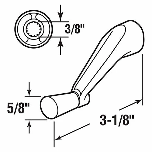 Hot Sale π₯° Prime-Line Products Prime Line H 4106 Crank Handle, 3/8", White, Fits Andersen π 2 Hot Sale π₯° Prime-Line Products Prime Line H 4106 Crank Handle, 3/8", White, Fits Andersen π - Image 2