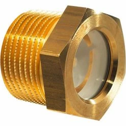Best reviews of 💯 Brass Fluid Level Sight w/ ESG Glass w/ Reflector 1-1/4" NPT Thread - J.W. Winco 125PSME 🤩